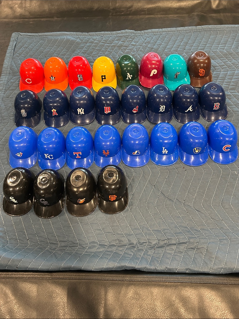 Baseball helmets collection